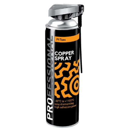 Засіб для обробки внутрішніх поверхонь "Мастило мідне", в аер. упаковці 500 мл ТМ "PITON"